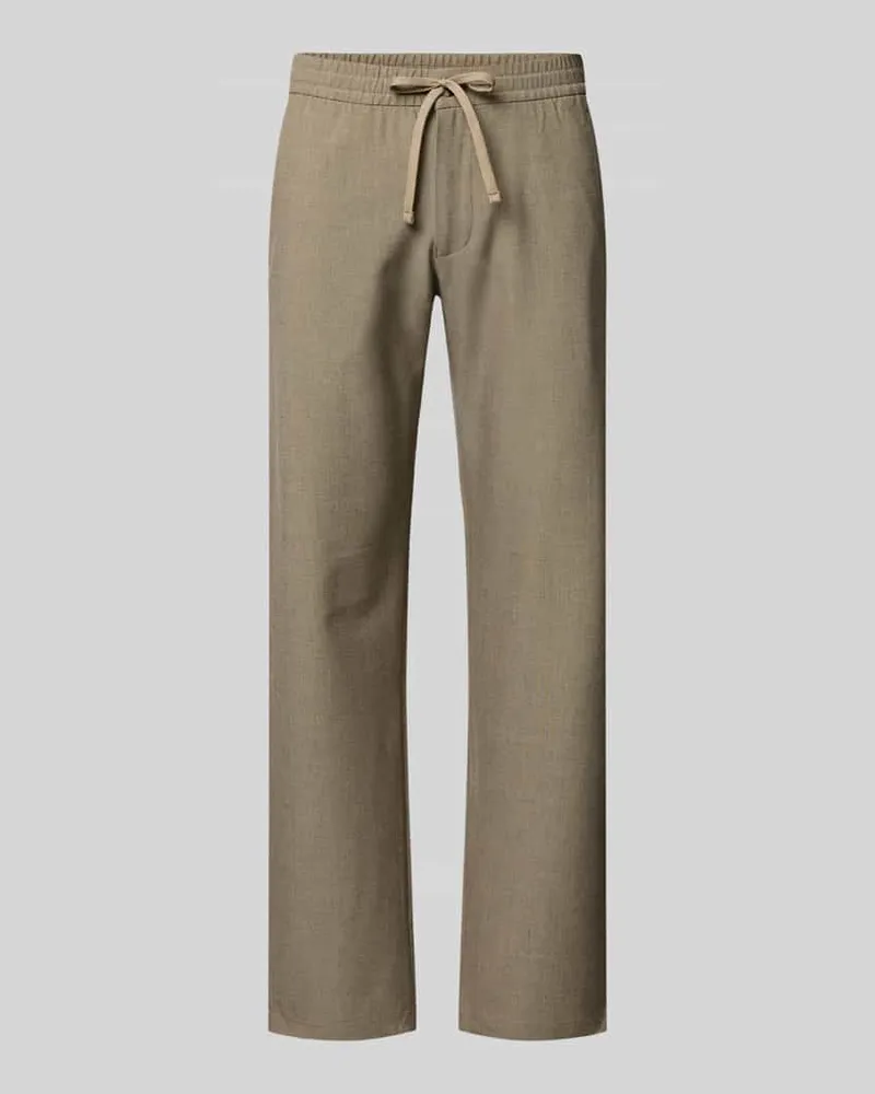 Selected Homme Straight Leg Hose mit Viskose-Anteil Modell 'ROBERT Sand