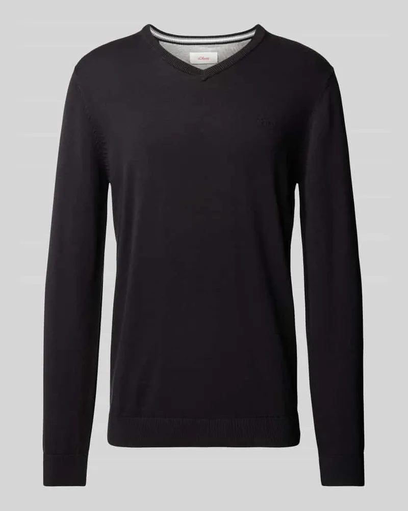 S.Oliver Strickpullover mit V-Ausschnitt 