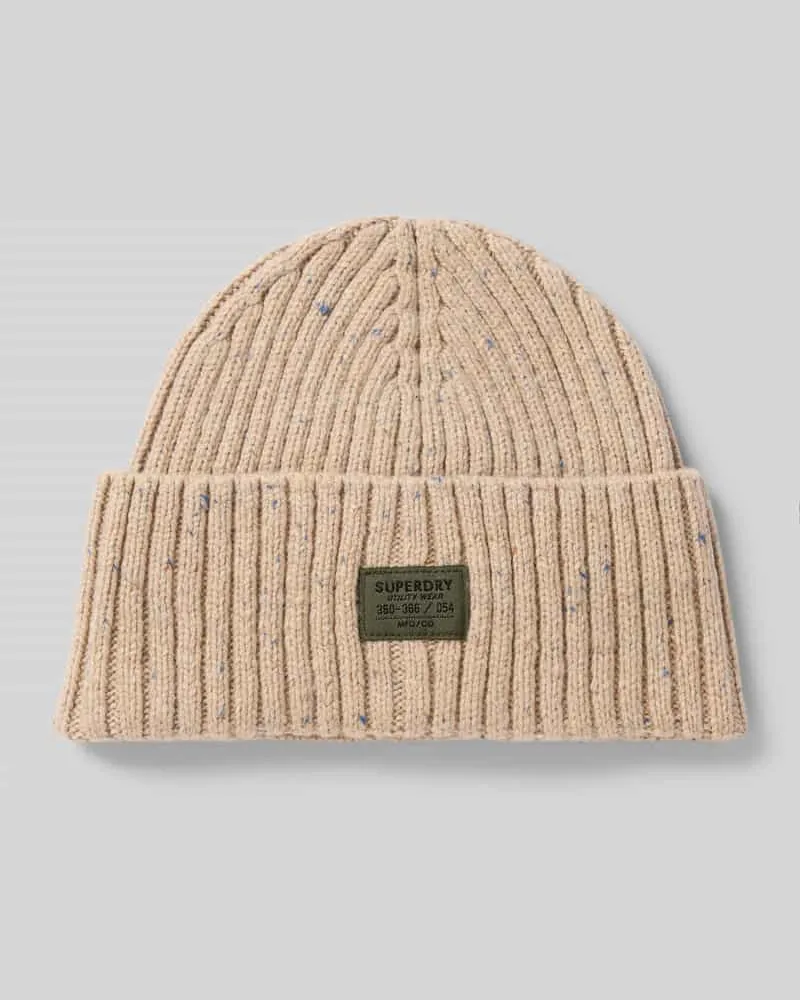 Superdry. Beanie in Ripp-Optik 