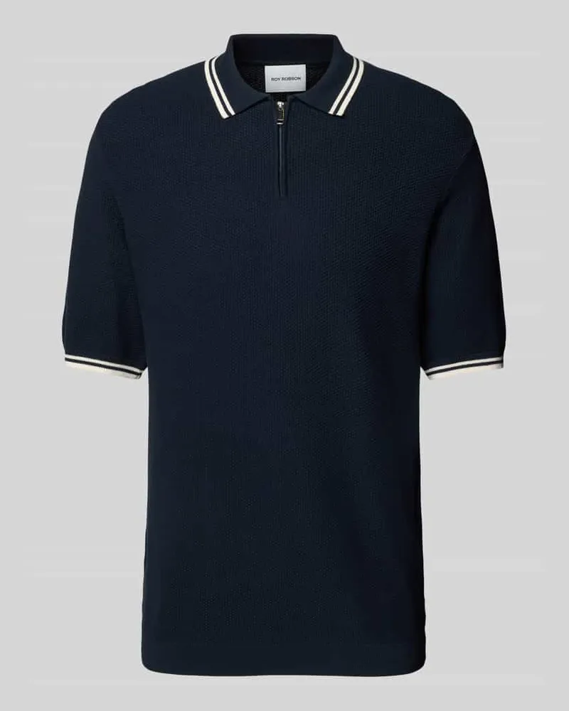 Roy Robson Poloshirt mit kurzem Reißverschluss 