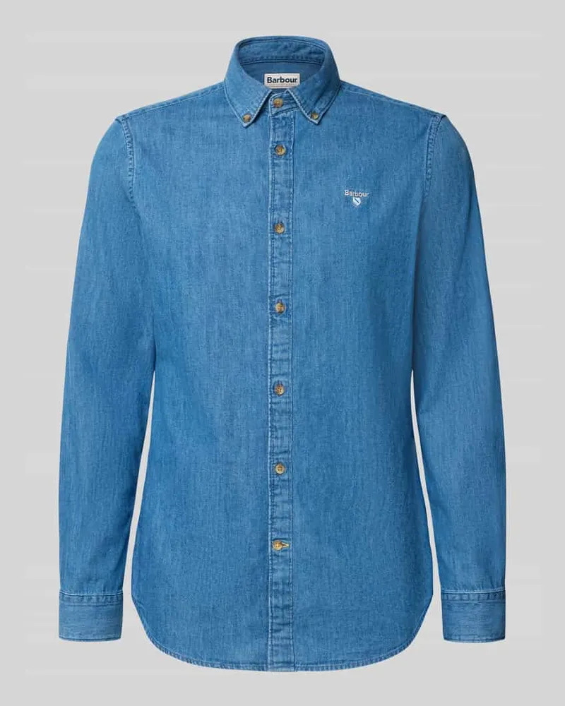 Barbour Slim Fit Jeanshemd aus reiner Baumwolle Jeansblau