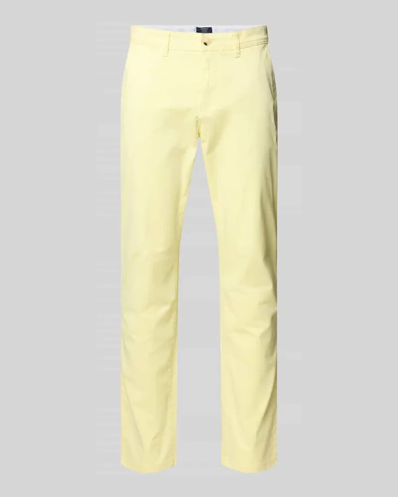 McNeal Straight Fit Chino mit Eingrifftaschen Hellgelb