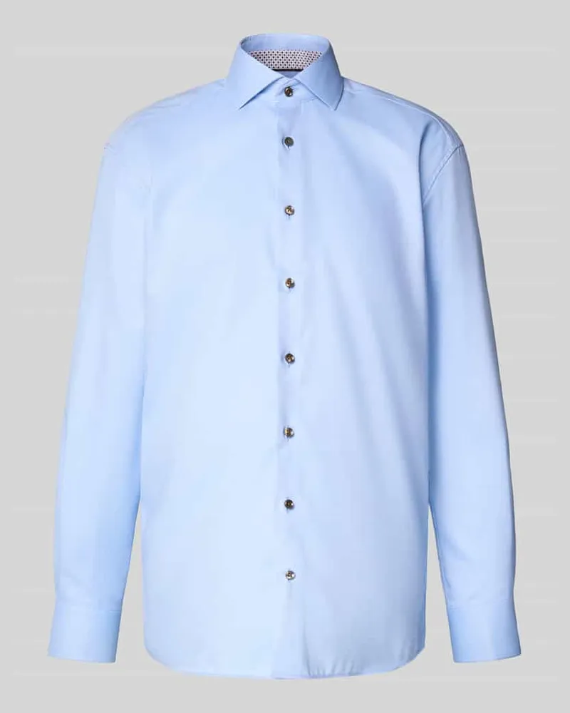 Eterna Regular Fit Business-Hemd aus reiner Baumwolle Modell 'Kent Bleu