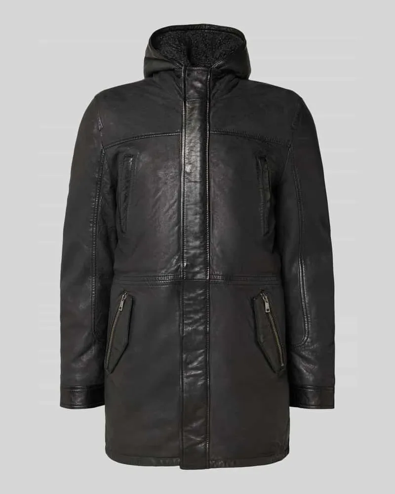 Mauritius Regular Fit Jacke aus echtem Schafsnubuk Modell 'SITKU Black