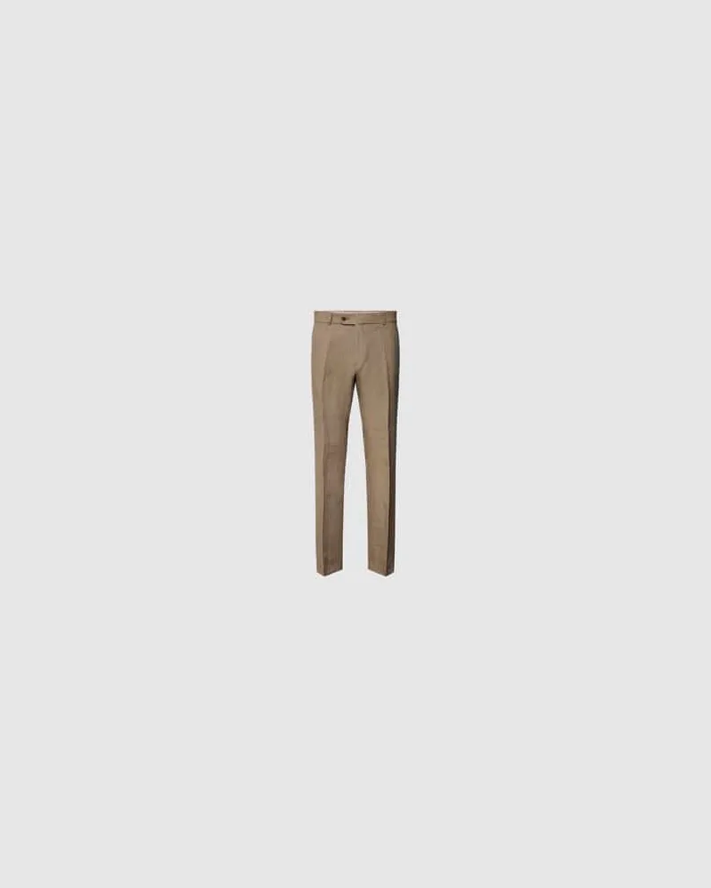 Carl Gross Slim Fit Anzughose aus Leinen mit Bügelfalten Modell 'Tomte
