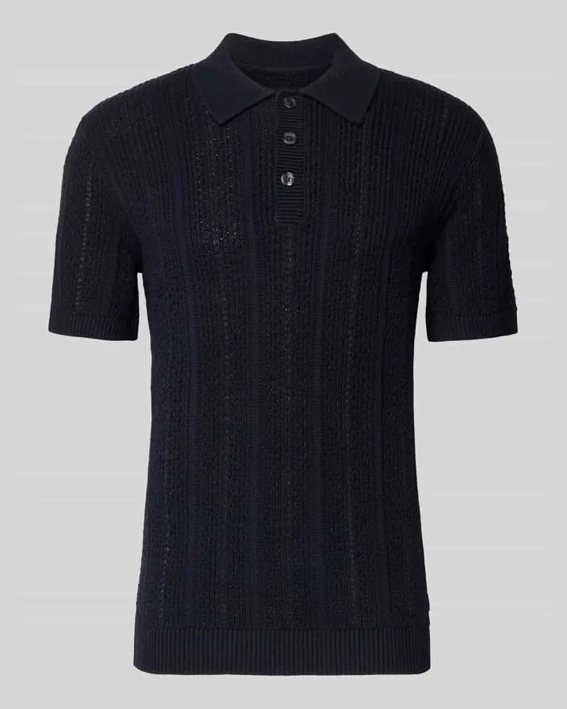 Jack & Jones Slim Fit Poloshirt mit Knopfleiste Marine