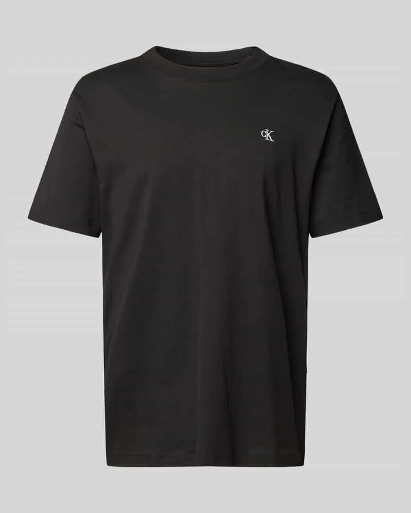 Calvin Klein T-Shirt mit geripptem Rundhalsausschnitt 