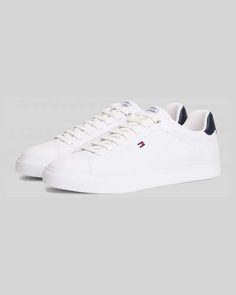 Tommy Hilfiger Sneaker aus echtem Leder Weiss