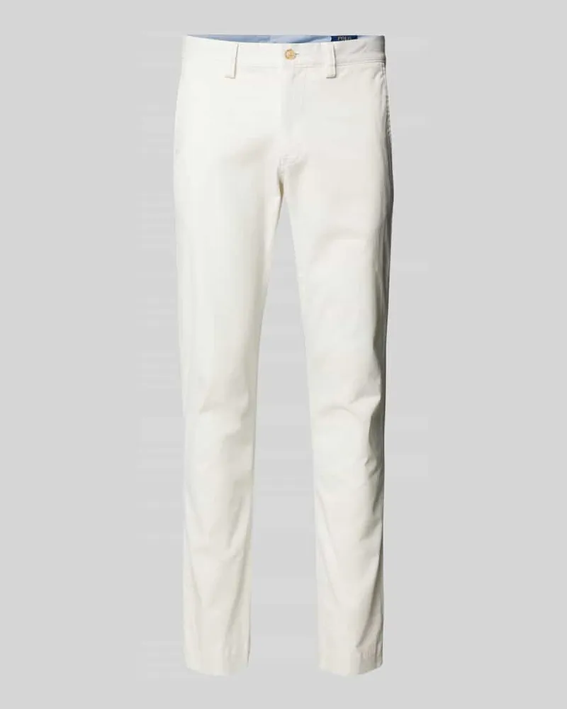 Ralph Lauren Slim Stretch Fit Chino mit Gürtelschlaufen Offwhite