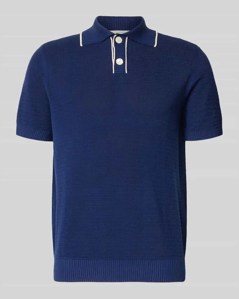 Selected Homme Regular Fit Poloshirt aus reiner Baumwolle Modell 'JESSE Dunkelblau