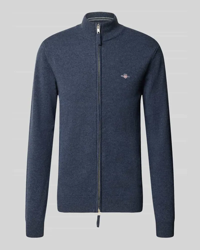 Gant Regular Fit Pullover aus reiner Wolle Hellblau