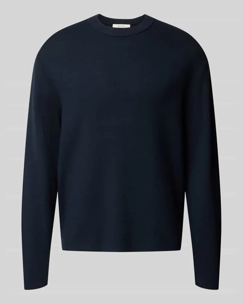 Selected Pullover mit Strukturstrick Marine