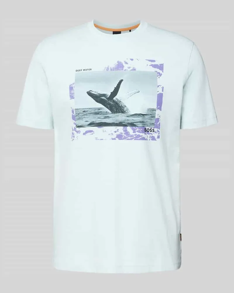 HUGO BOSS T-Shirt mit Motiv-Print 