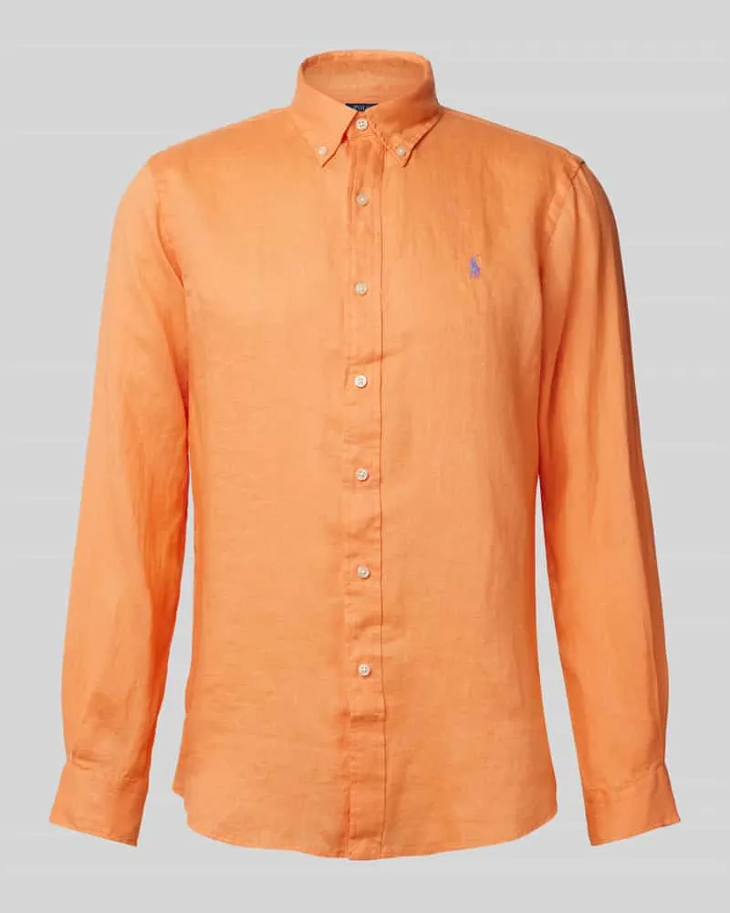 Ralph Lauren Custom Fit Freizeithemd aus reinem Leinen Orange