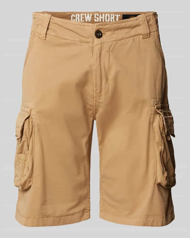Alpha Industries Regular Fit Cargoshorts mit Label-Stitching Modell 'CREW SHORT 