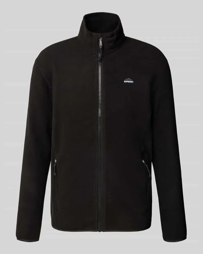 Superdry. Fleecejacke mit Stehkragen 