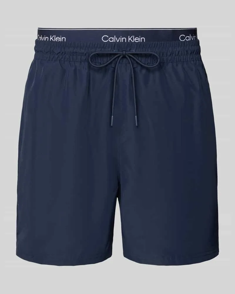 Calvin Klein Regular Fit Shorts mit integriertem Slip Marine