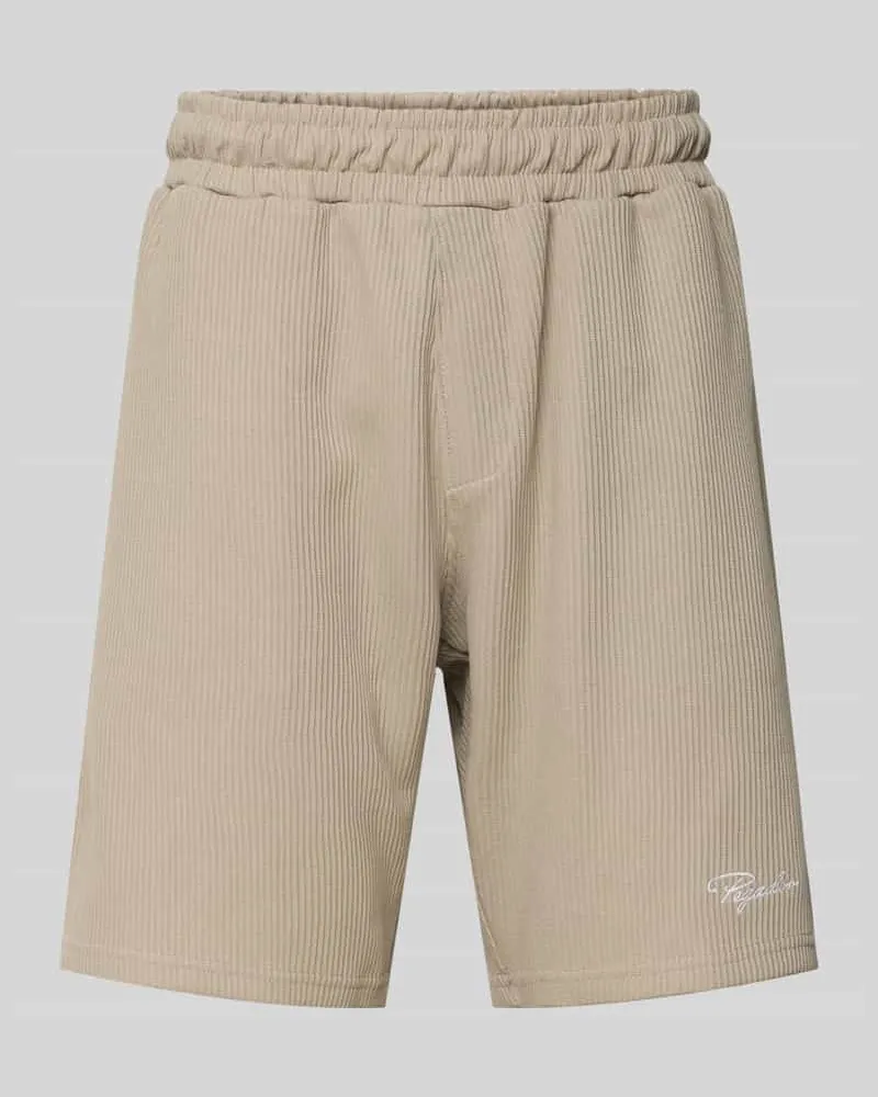 PEGADOR Sweatshorts mit Logo-Stitching und Eingrifftaschen 