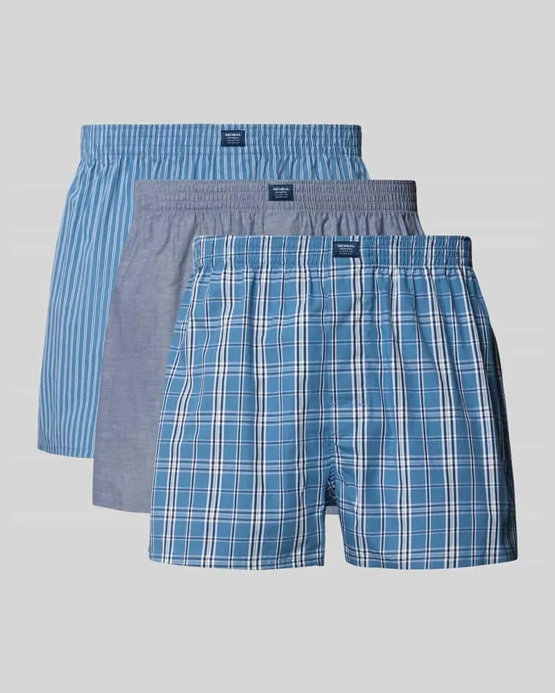 McNeal Boxershorts mit elastischem Bund im 3er-Pack Rauchblau