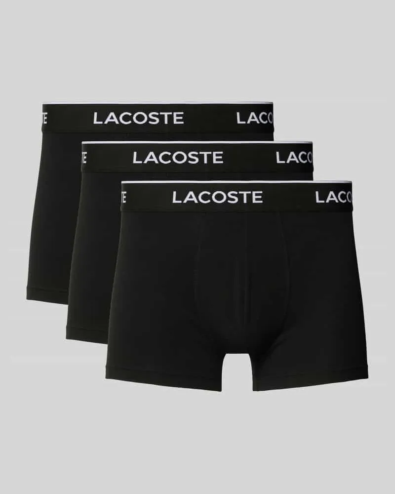 Lacoste Trunks mit elastischem Label-Bund im 3er-Pack 