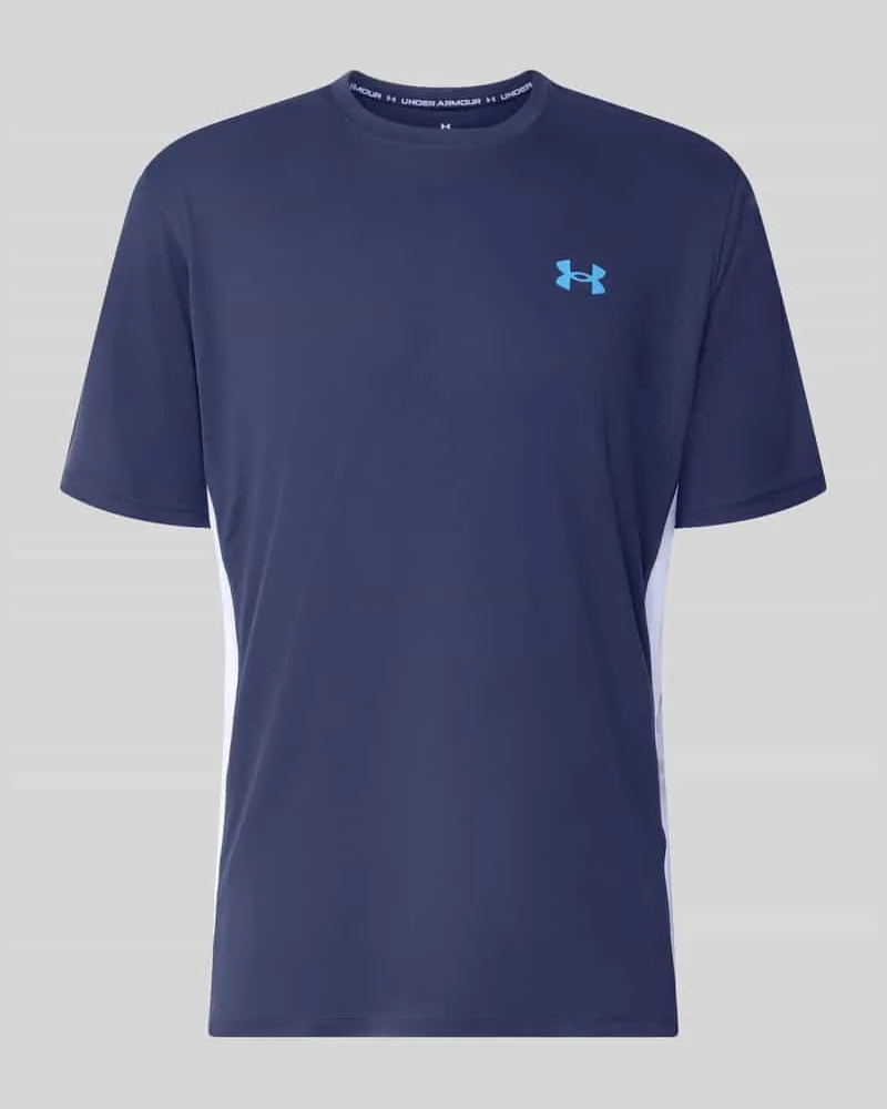 Under Armour Regular Fit Sport-T-Shirt mit Label-Print Marine