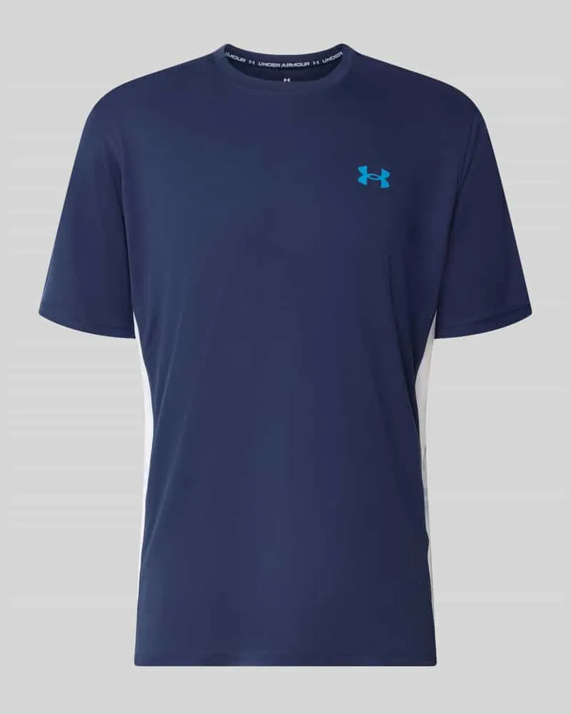 Under Armour Regular Fit Sport-T-Shirt mit Label-Print Marine