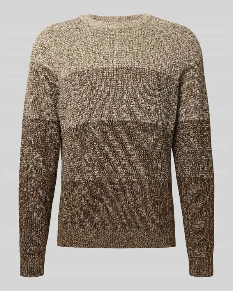 Only & Sons Relaxed Fit Strickpullover aus reiner Baumwolle Modell 'BIRK Beige