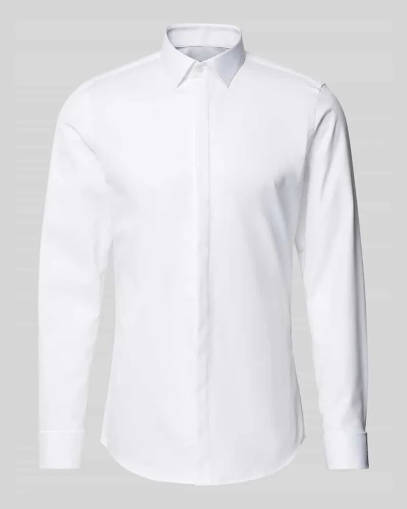 JAKE*S Super Slim Fit Smokinghemd mit Kentkragen 