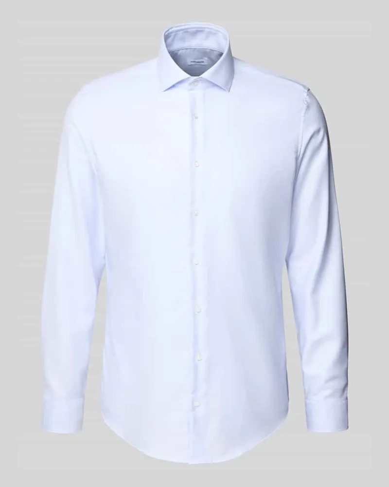 Seidensticker Slim Fit Business-Hemd mit Kentkragen Bleu