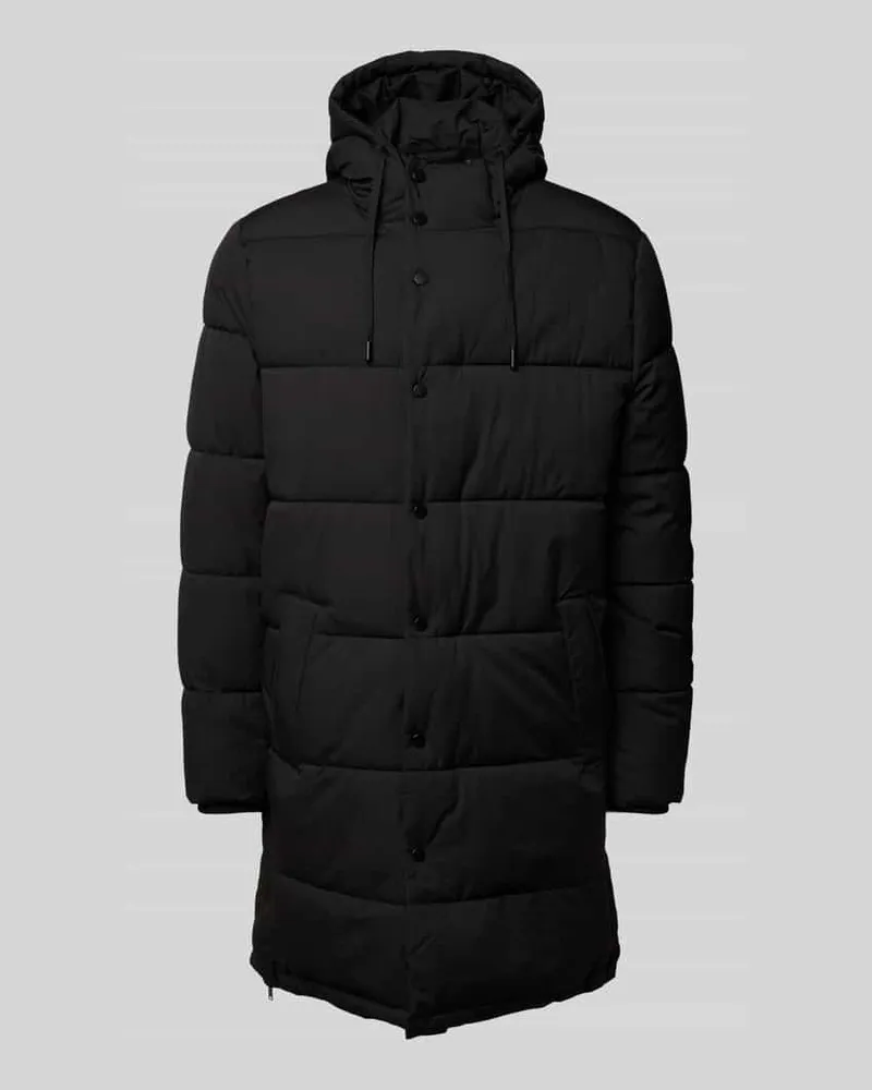 McNeal Regular Fit Steppmantel mit Kapuze Black