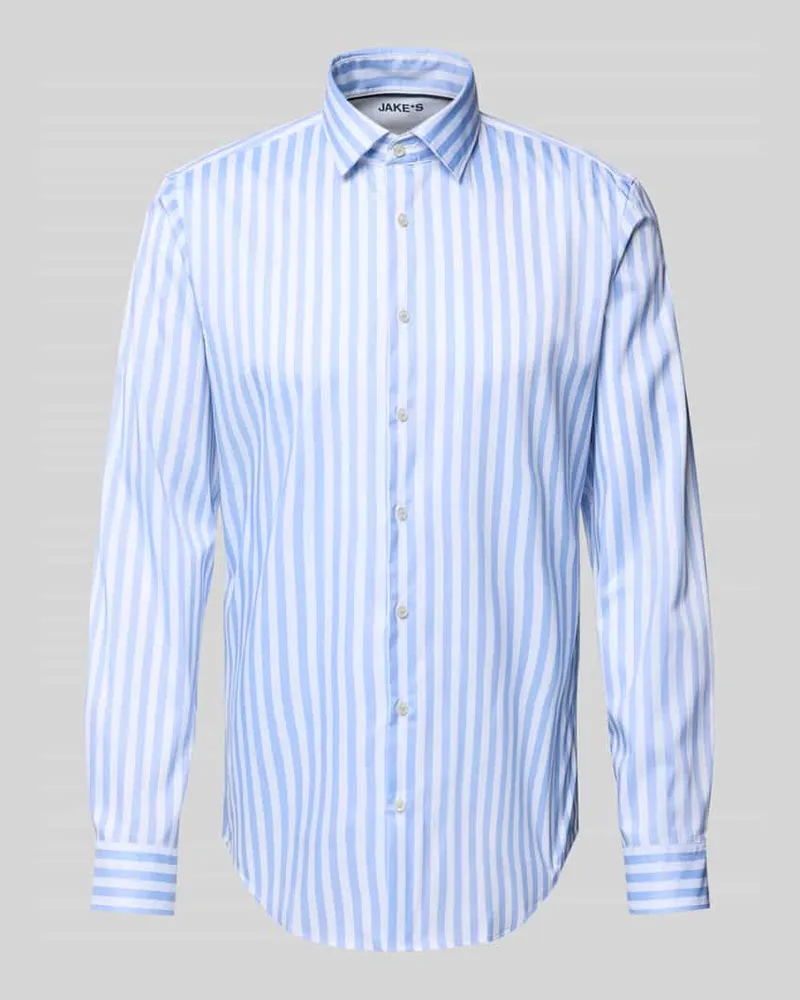 JAKE*S Slim Fit Business-Hemd mit Kentkragen 