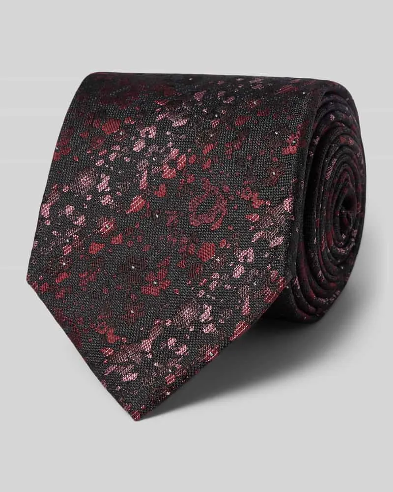 Monti Krawatte aus Seide im Allover-Look (7,5 cm Bordeaux