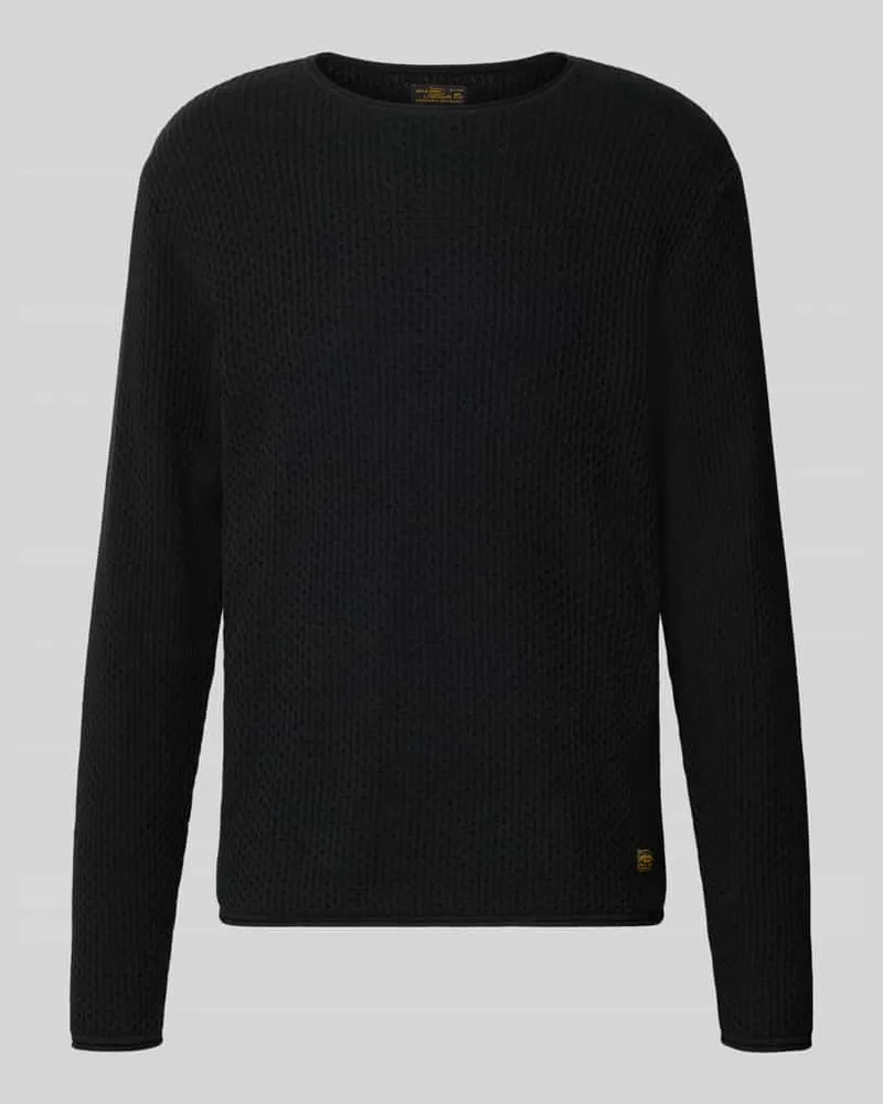 Jack & Jones Strickpullover mit Struktur-Muster Modell 'BLUMASON Black