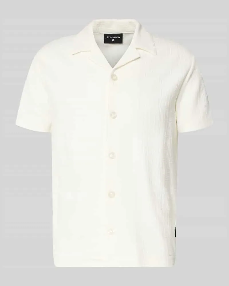 Strellson Regular Fit Freizeithemd aus Baumwoll-Mix Modell '11 FILIP Offwhite