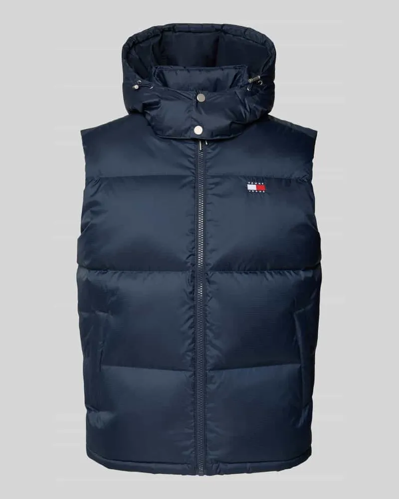 Tommy Hilfiger Regular Fit Daunenweste mit abnehmbarer Kapuze 