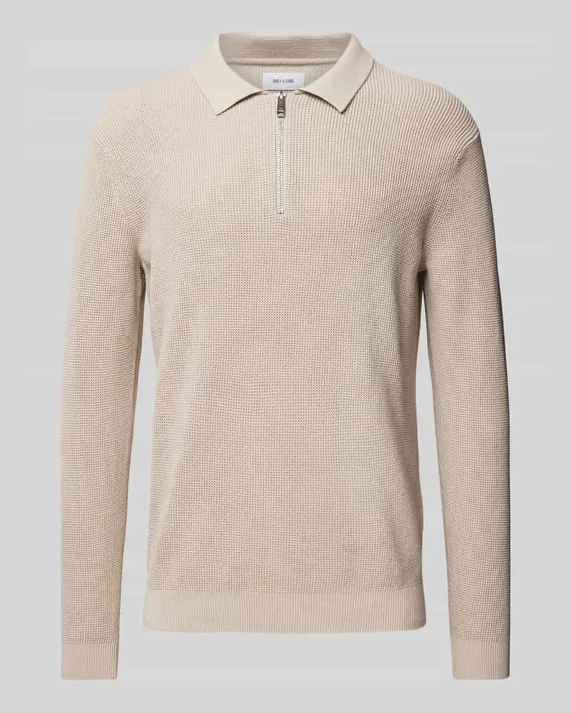 Only & Sons Strickpullover mit kurzem Reißverschluss Modell 'MATTEO 