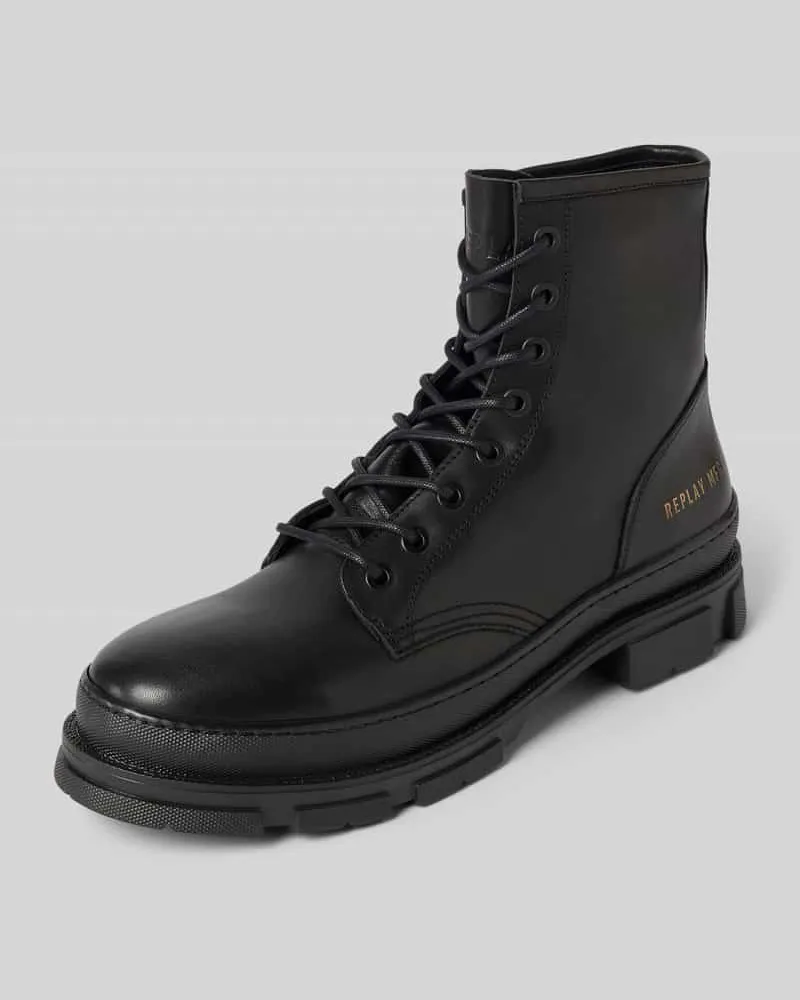 Replay Boots aus Leder mit elastischen Einsätzen Modell 'VEGA LACE 