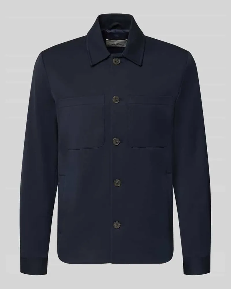 LES DEUX Hybrid Jacke mit Brusttaschen Modell 'Marseille Blau