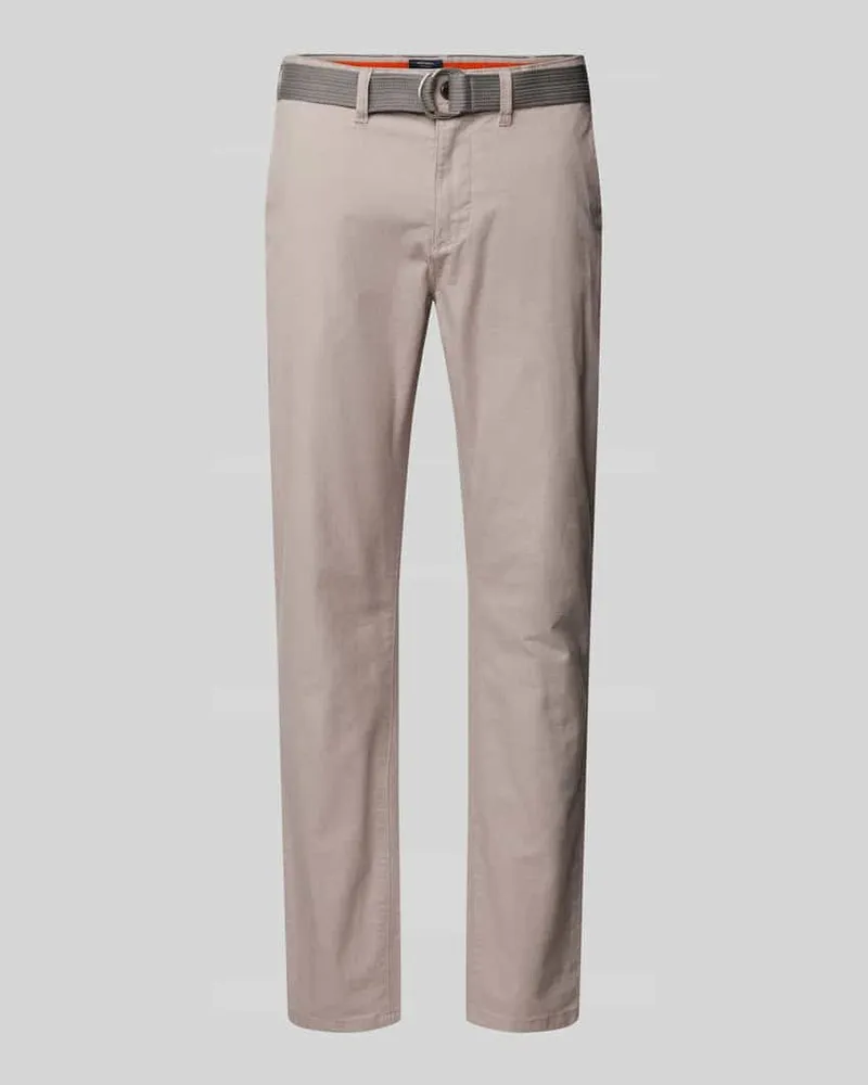McNeal Slim Fit Stoffhose mit Gürtel 