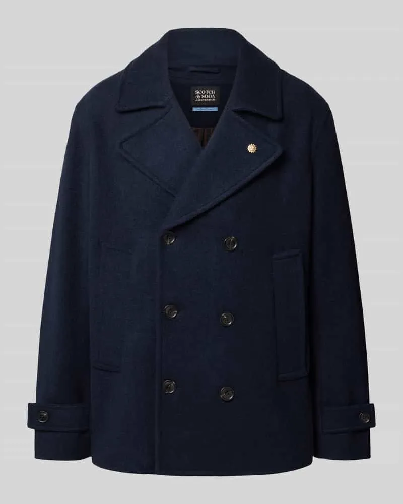 Scotch&Soda Kurzmantel mit doppelreihiger Knopfleiste Marine