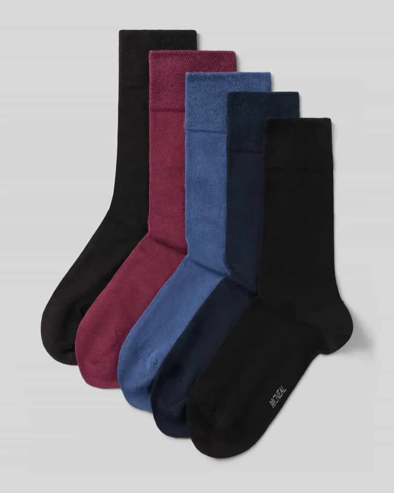 McNeal Socken im 5er-Pack mit gerippten Bündchen Pflaume