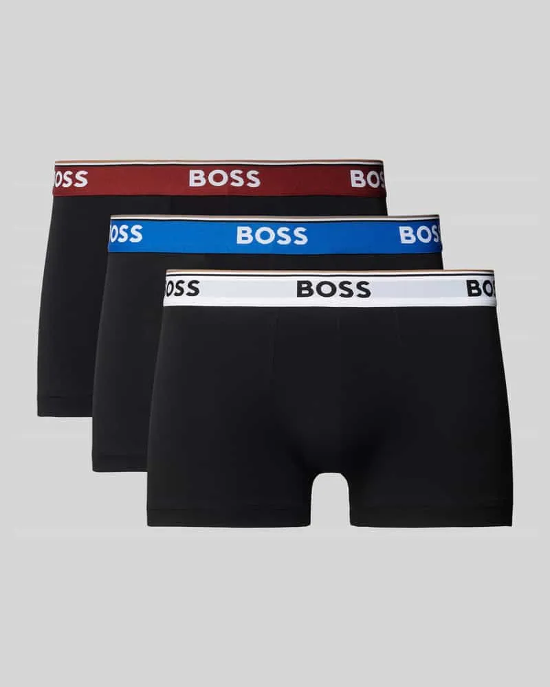 HUGO BOSS Trunks mit elastischem Logo-Bund im 3er-Pack 