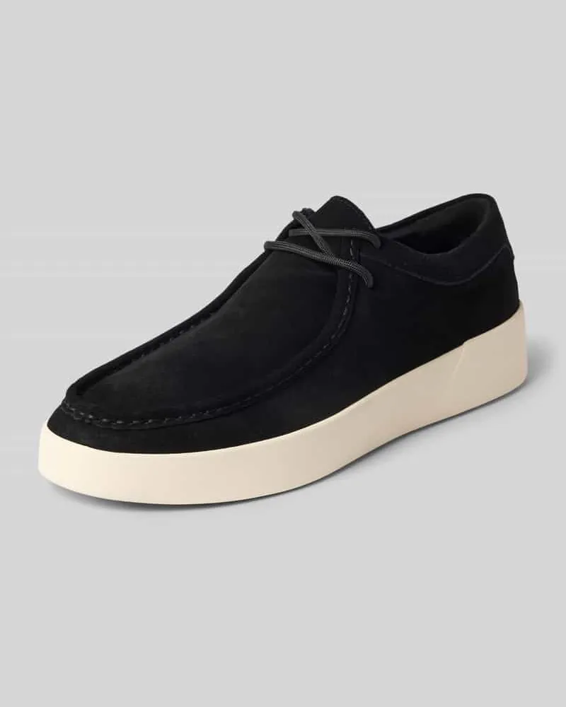 HUGO BOSS Schnürschuhe aus echtem Leder Modell 'Lyde_derb_sd Black