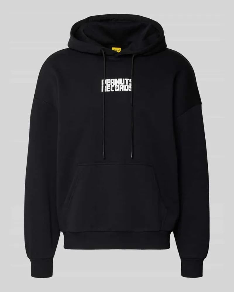 Only & Sons Oversized Hoodie aus Baumwoll-Mix Modell 'PEANUTS BACK Black