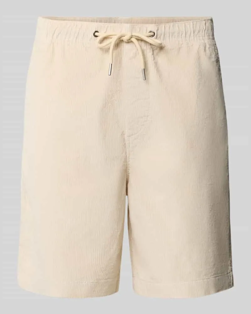 Selected Homme Regular Fit Sweatshorts aus Baumwoll-Mix Sand