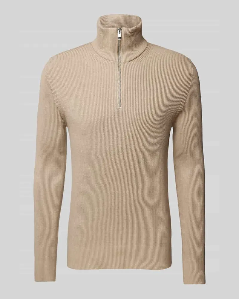 Jack & Jones Strickpullover mit Troyer-Kragen Modell 'PERFECT 