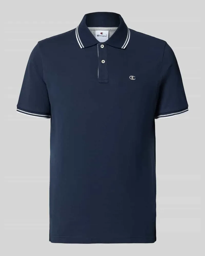 Champion Slim Fit Poloshirt mit Label-Stitching Marine