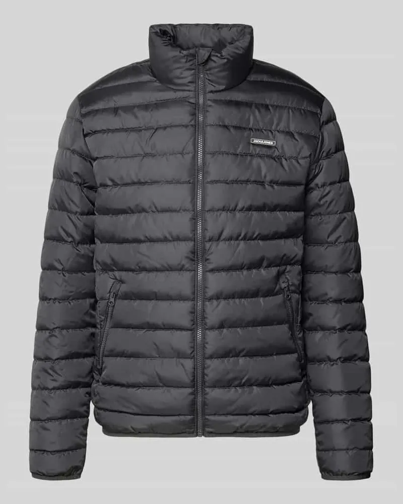 Jack & Jones Jacke mit Label-Patch Modell 'ELVIS Stein