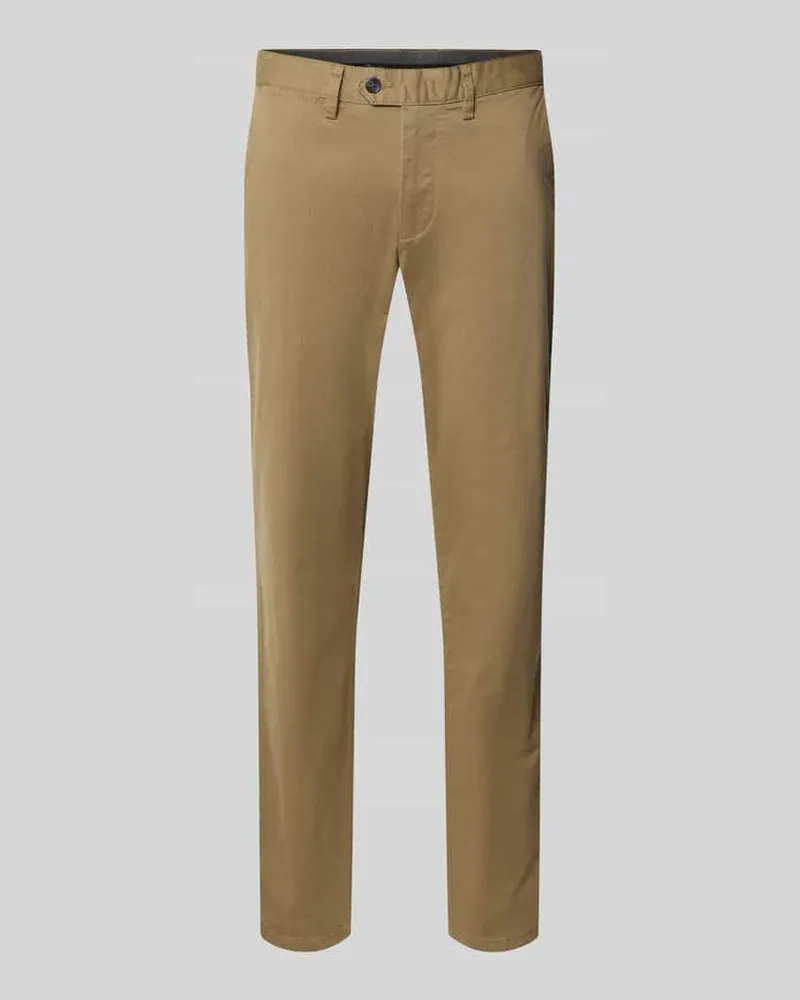 Christian Berg Chino mit Gesäßtaschen Khaki