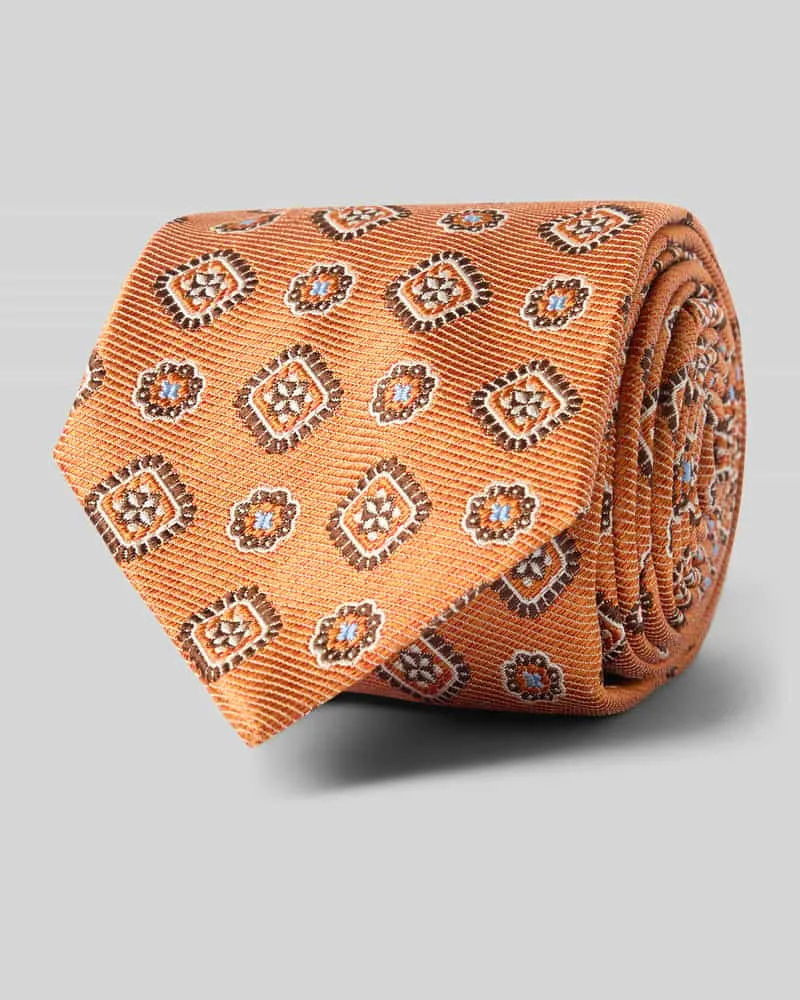 Altea Krawatte mit Label-Detail Modell 'Nilo Orange